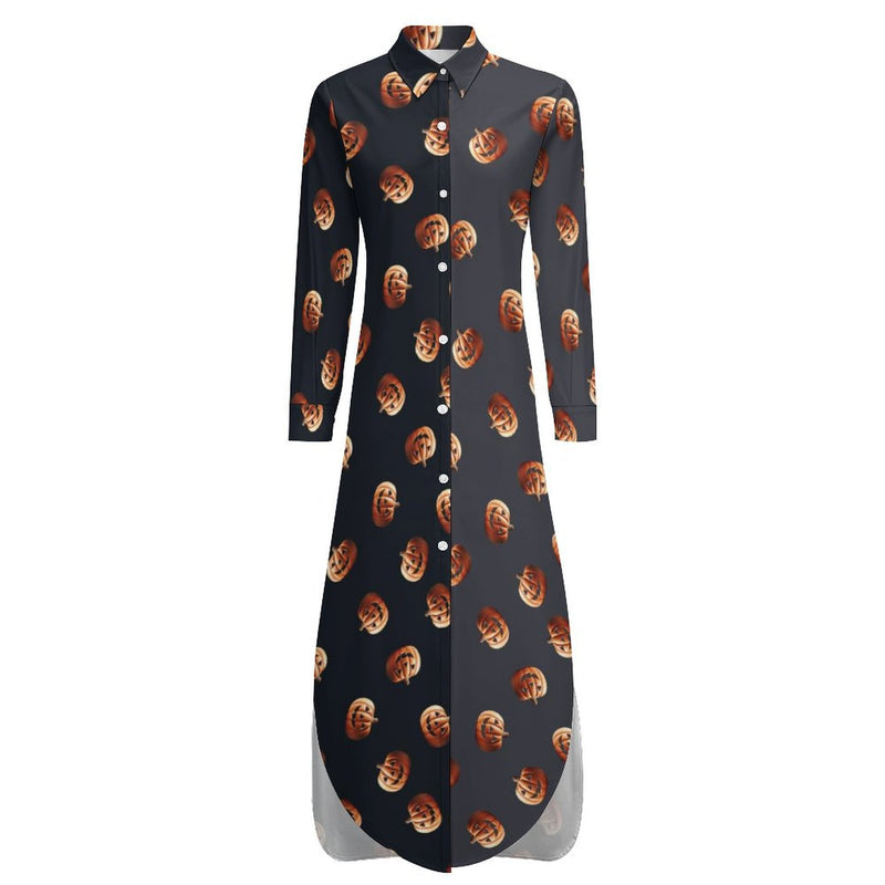 Button-Up Long Sleeve Shirt Dress Long sleeved shirt dress