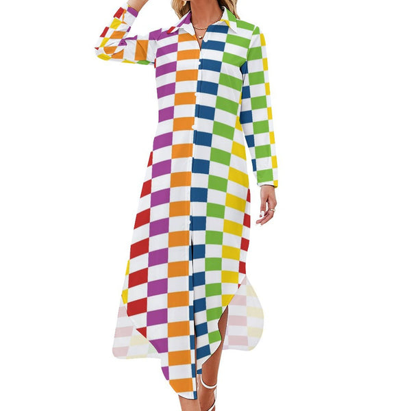 Button-Up Long Sleeve Shirt Dress Long sleeved shirt dress