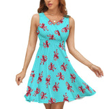 V-Neck Sleeveless Dress (NZ022)  Frocks