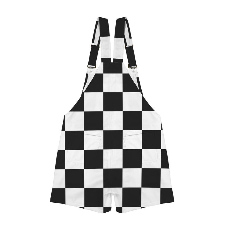 frt chk Unisex Shorts Suspender Jumpsuit (Model L78)