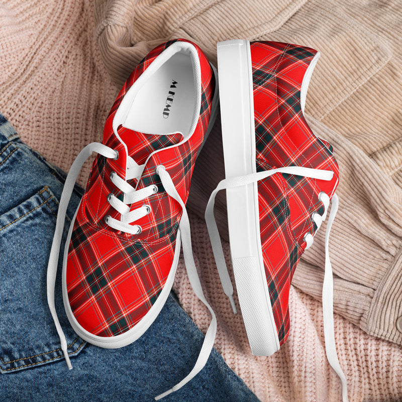 Canvas Shoes Plaid Red Shoes Red Buffalo Plaid Canvas Shoes