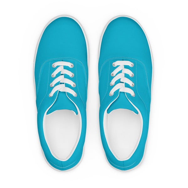 Blue Atoll Women’s lace-up canvas shoes - Objet D'Art