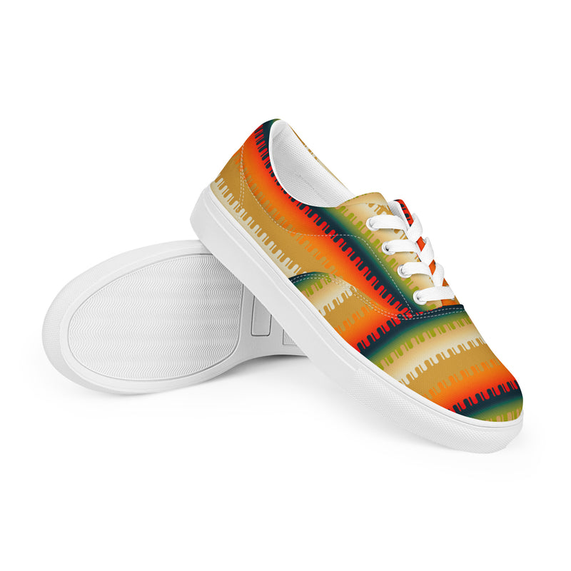 Women’s lace-up canvas shoes - Objet D'Art