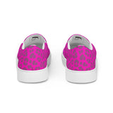 Ombre Fushsia Leopard Print Women’s slip-on canvas shoes - Objet D'Art