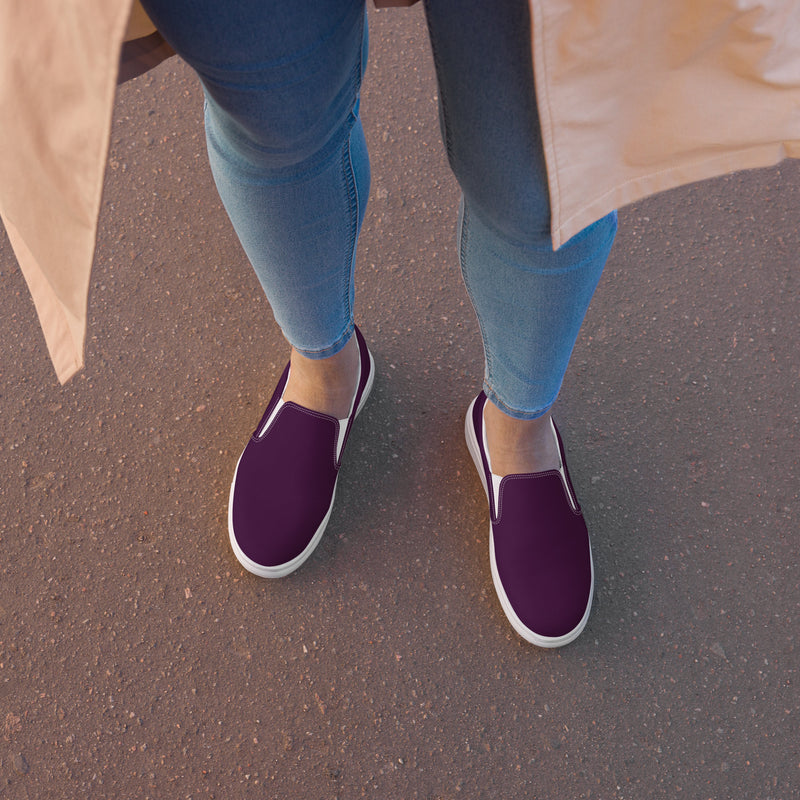 Grape Women’s slip-on canvas shoes - Objet D'Art