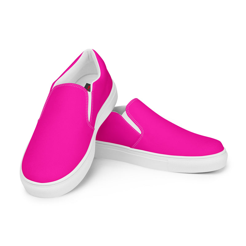 Fuchsia Women’s slip-on canvas shoes - Objet D'Art