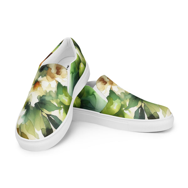 Avocado Blossoms Women’s slip-on canvas shoes