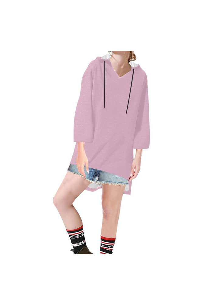 PressedRose Step Hem Tunic Hoodie for Women (Model H25) - Objet D'Art