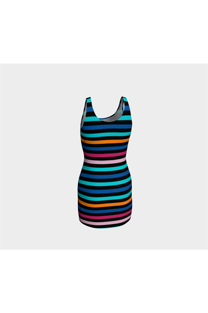 Color Stripes Bodycon Dress - Objet D'Art