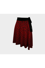 Red Leopard Print Wrap Skirt - Objet D'Art