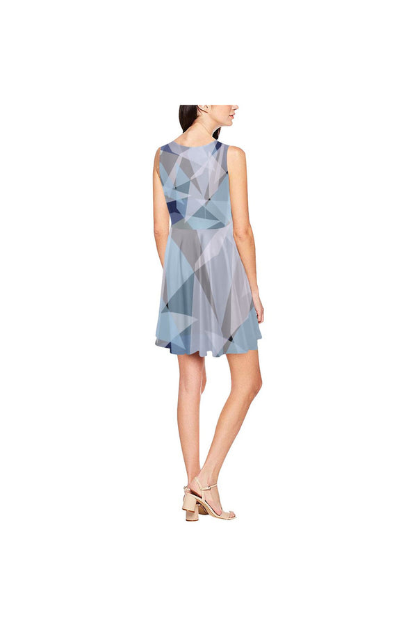 Pastel Crepe Thea Sleeveless Skater Dress(Model D19) - Objet D'Art