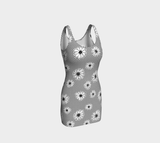 Floral Polka Dot Bodycon Dress - Objet D'Art