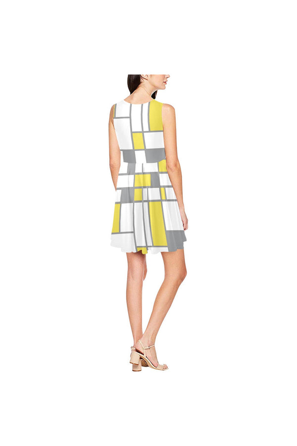 YG MONDRIAN Thea Sleeveless Skater Dress - Objet D'Art