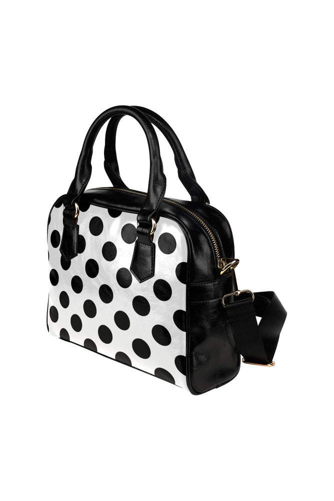 White & Black Polka-dot Shoulder Handbag - Objet D'Art