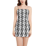Sleeveless Square Neckline Spaghetti Strap Mini Dress - Objet D'Art