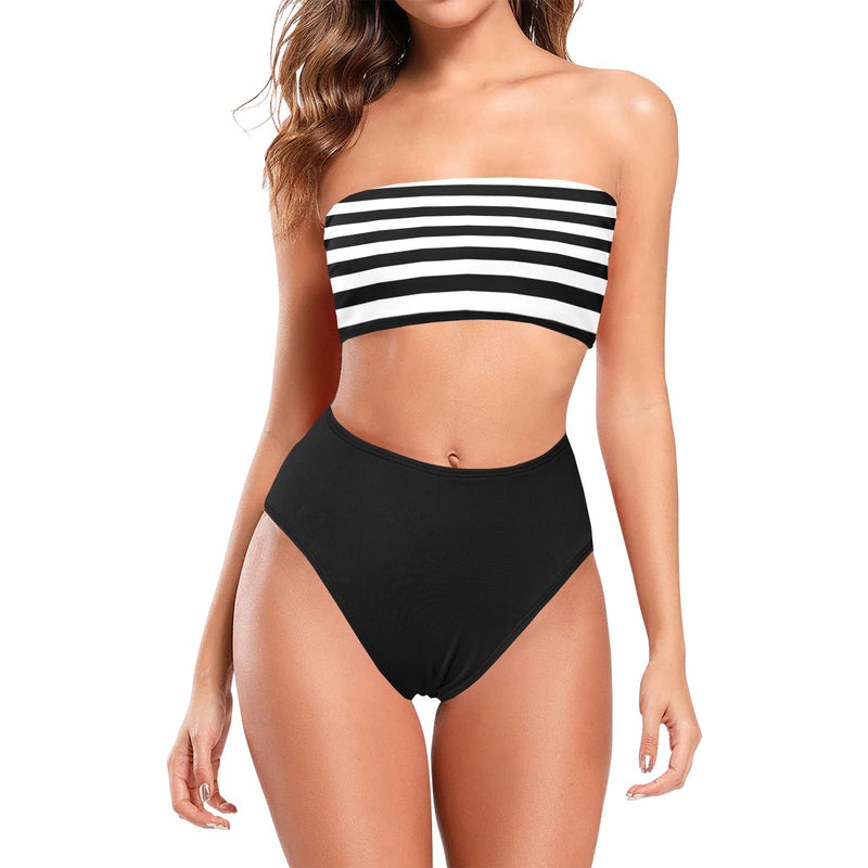 black 2 9k Chest Wrap Bikini Swimsuit (Model S36) - Objet D'Art