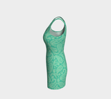 Paisley Planet Bodycon Dress - Objet D'Art