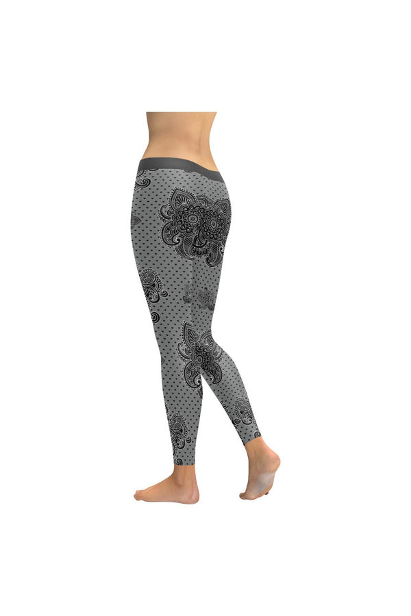 Paisley Hearts Low Rise Leggings (Invisible Stitch) - Objet D'Art Online Retail Store