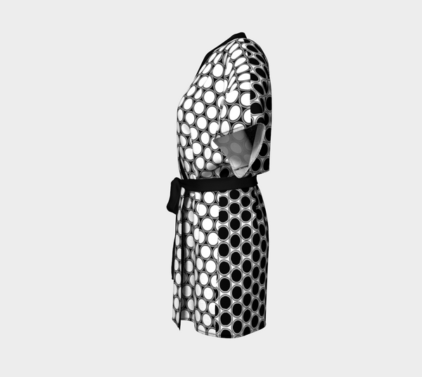 Two Tone Polkadot Kimono Robe - Objet D'Art