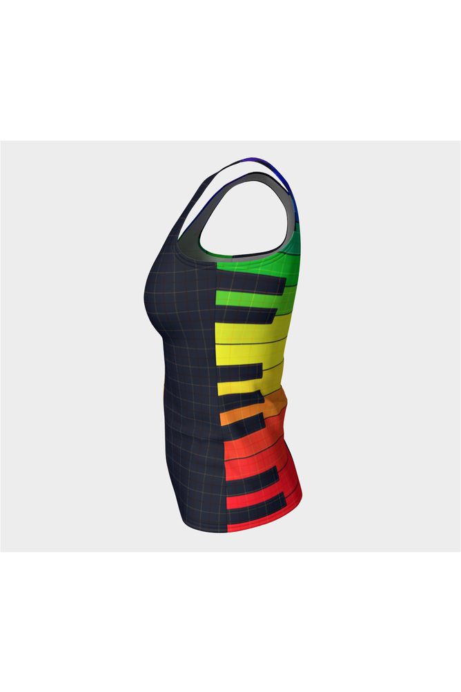 The Color of Music Fitted Tank Top - Objet D'Art