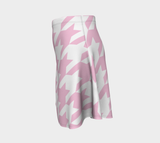 Pink Houndstooth Flare Skirt - Objet D'Art