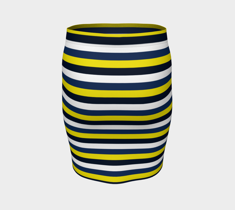 Striped Fitted Skirt - Objet D'Art