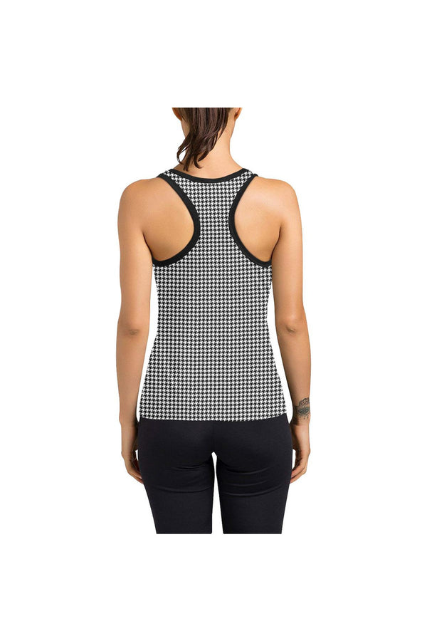 Micro Houndstooth Women's Racerback Tank Top - Objet D'Art