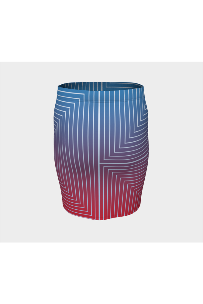 Anaglyphic Matrix Fitted Skirt - Objet D'Art