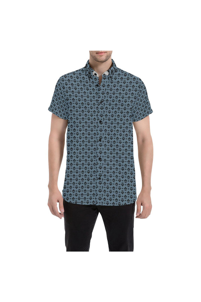 BK - USA Men's All Over Print Short Sleeve Shirt (Model T53) - Objet D'Art