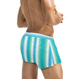 biscayne atoll white pattern print Men's Swim Trunks with Zipper Pocket (Model L71)