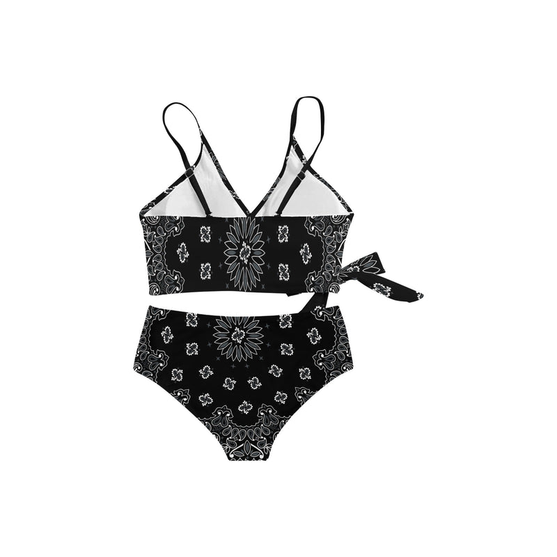 black buck Knot Side Bikini Swimsuit (Model S37) - Objet D'Art