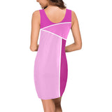 fuchsia region print 2A Medea Vest Dress (Model D06) - Objet D'Art