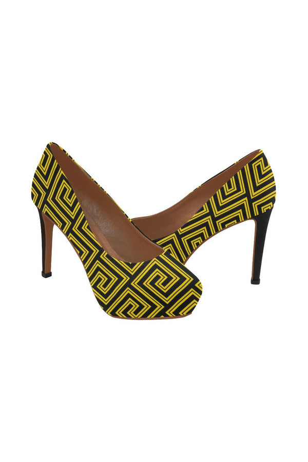 Greek Key Women's High Heels - Objet D'Art