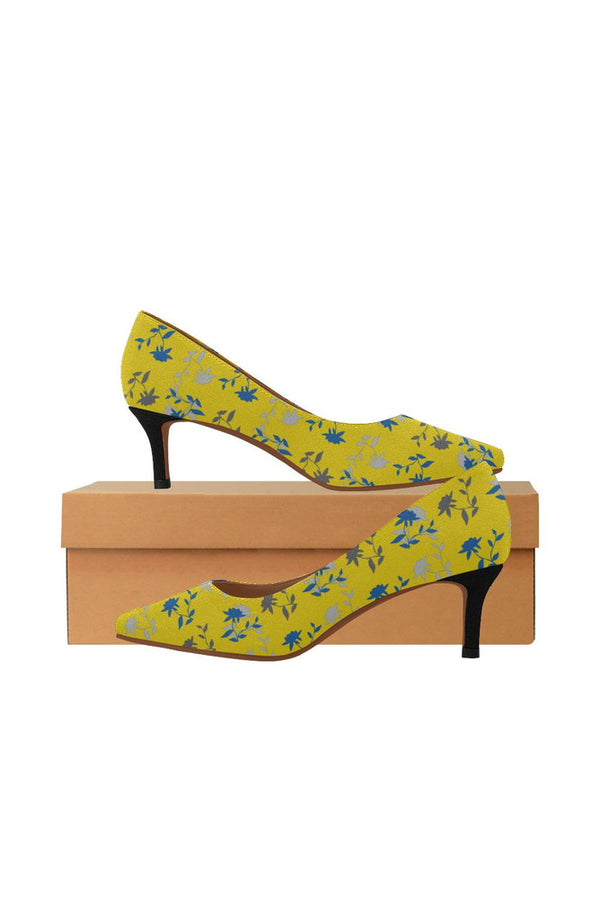 Sun and Fun Women's Pointed Toe Low Heel Pumps - Objet D'Art