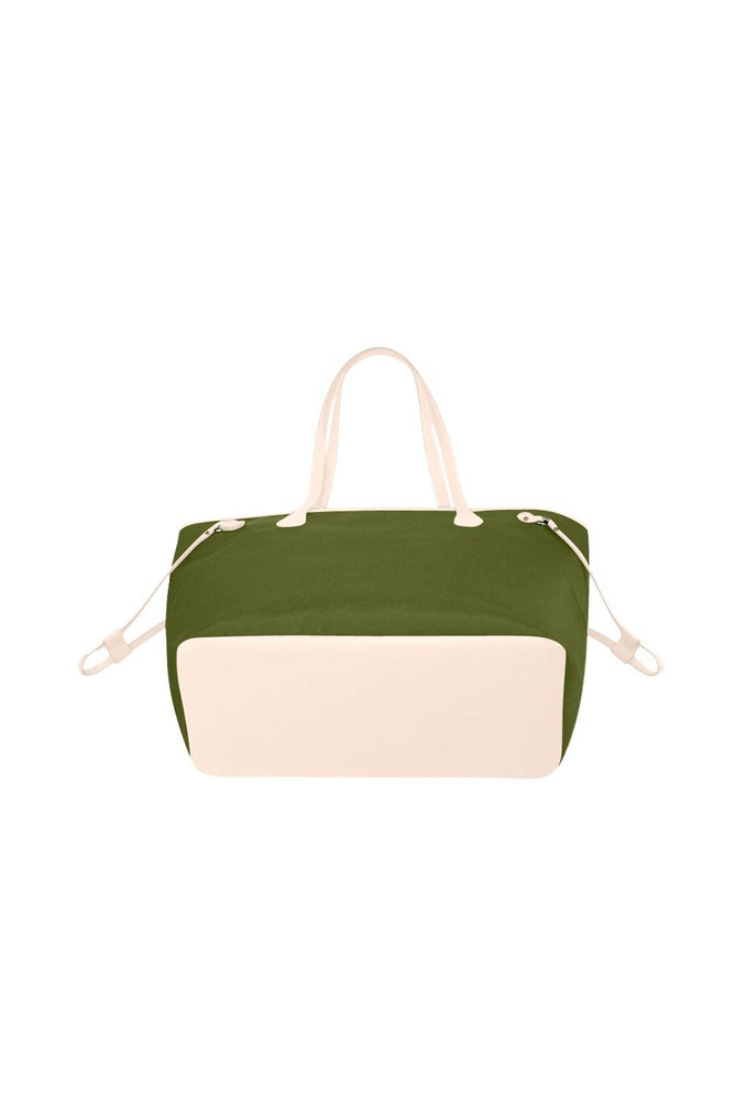 Pineapple Green Clover Canvas Tote Bag (Model 1661) - Objet D'Art