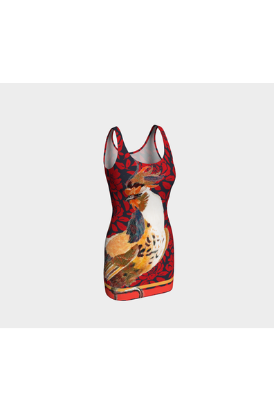 Rooster Bodycon Dress - Objet D'Art