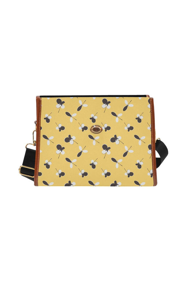 Brown Granite Meadow Waterproof Canvas Bag/All Over Print (Model 1641) - Objet D'Art