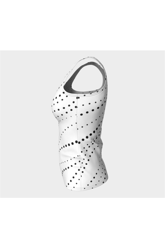 Wavy Dot Matrix Fitted Tank Top - Objet D'Art