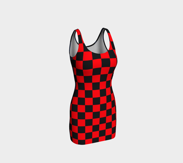 Checkered Bodycon Dress - Objet D'Art