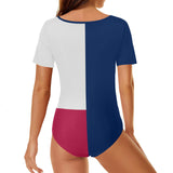 tex flag 2 Women's Short Sleeve Bodysuit - Objet D'Art