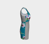 Floral Polkadot Bodycon Dress - Objet D'Art