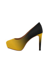 Golden Gradient Women's High Heels - Objet D'Art