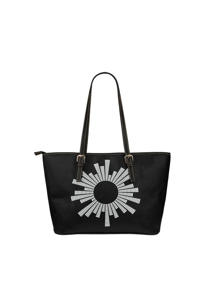 Equalizing Rays Leather Tote Bag/Small - Objet D'Art
