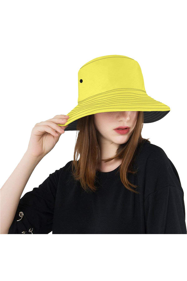 Paisley Spark Yellow All Over Print Bucket Hat - Objet D'Art