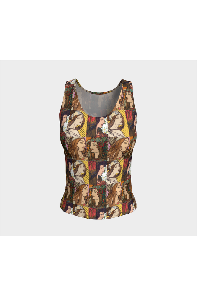 Art Nouveau Fitted Tank Top - Objet D'Art