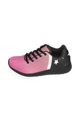 Pink & Black Stars Women’s Running Shoes (Model 020) - Objet D'Art