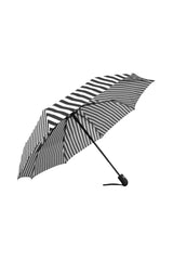 Black & White Striped Vintage Auto-Foldable Umbrella - Objet D'Art