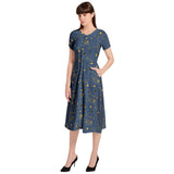 Puff Sleeve Button Through Dress - Objet D'Art