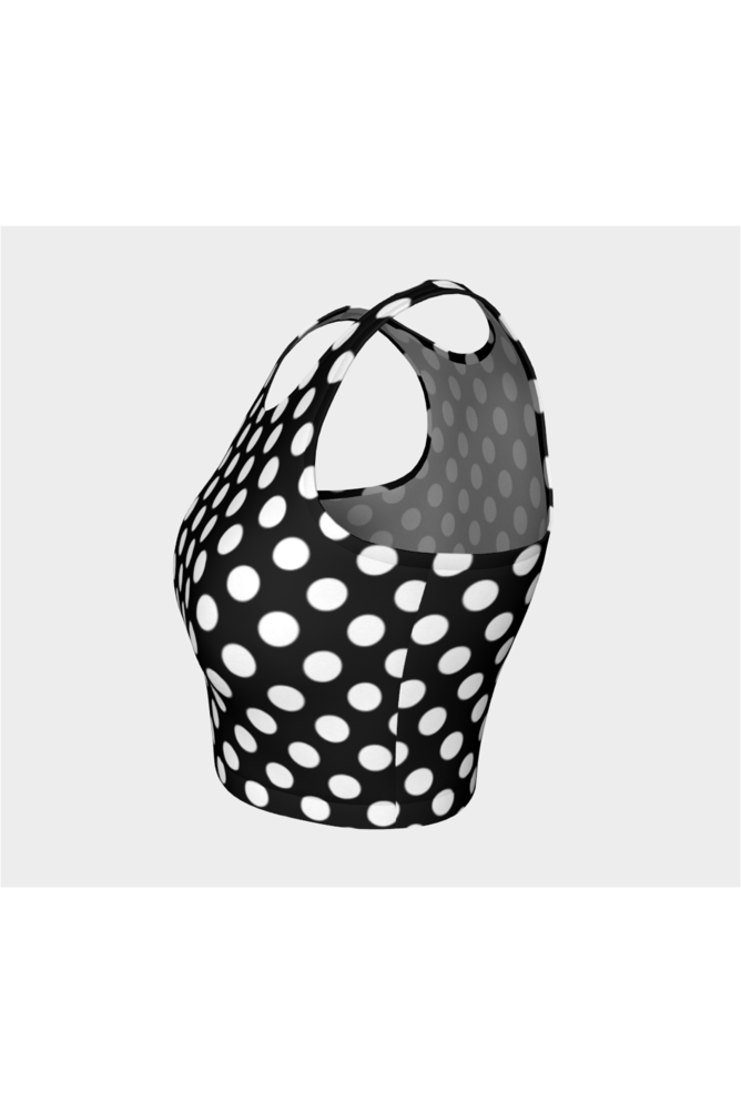 Black & Whtie Polkadot Athletic Top - Objet D'Art