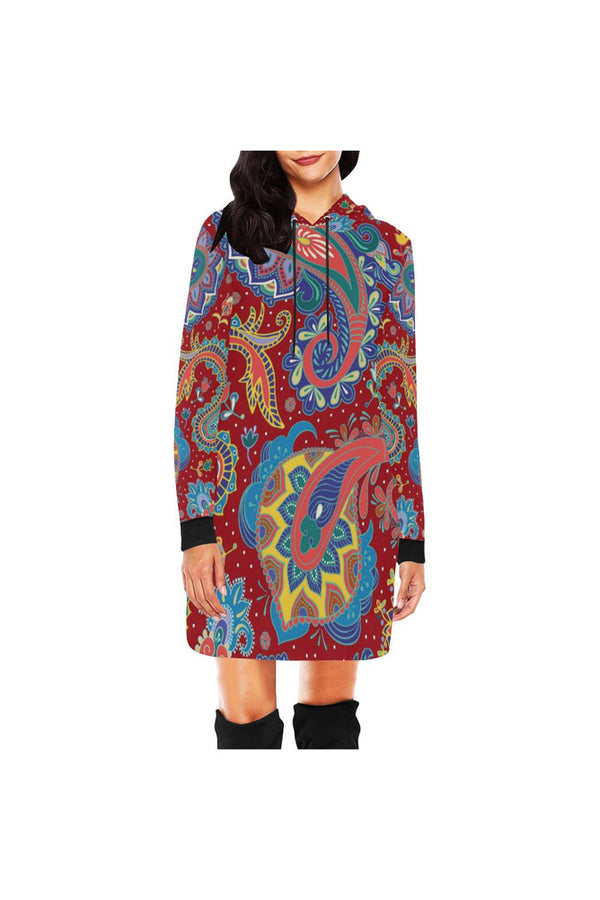 Big Pays Lee 2 All Over Print Hoodie Mini Dress (Model H27) - Objet D'Art